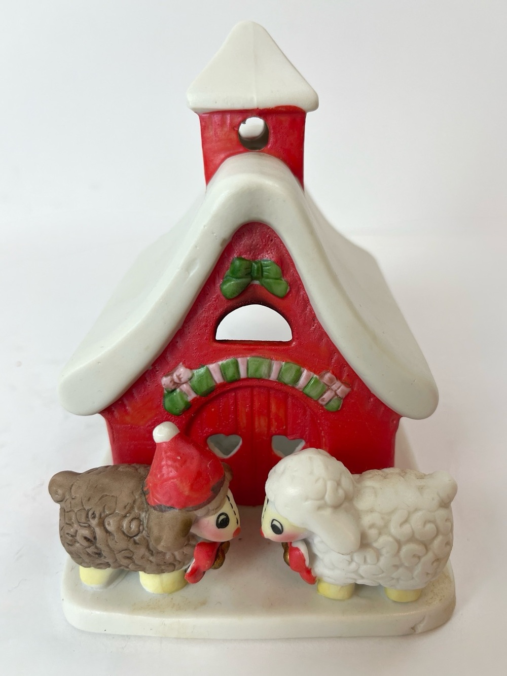 PARTYLITE FESTIVE SHEEP TEALITE HOUSE